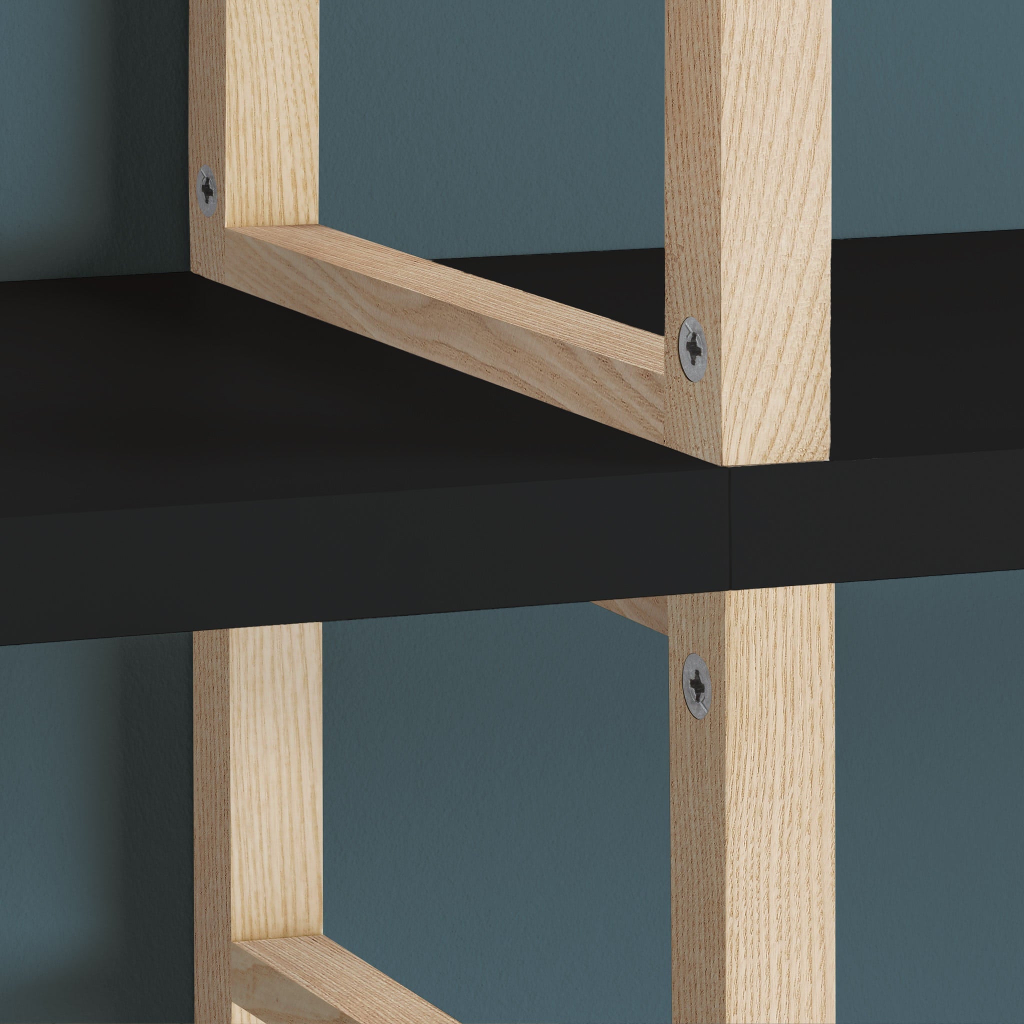 MAXX Modern 1x2 Shelving Unit - Stylish Storage Solution for Living Room, Bedroom & Office - Space-Saving Bookshelf & Display Rack