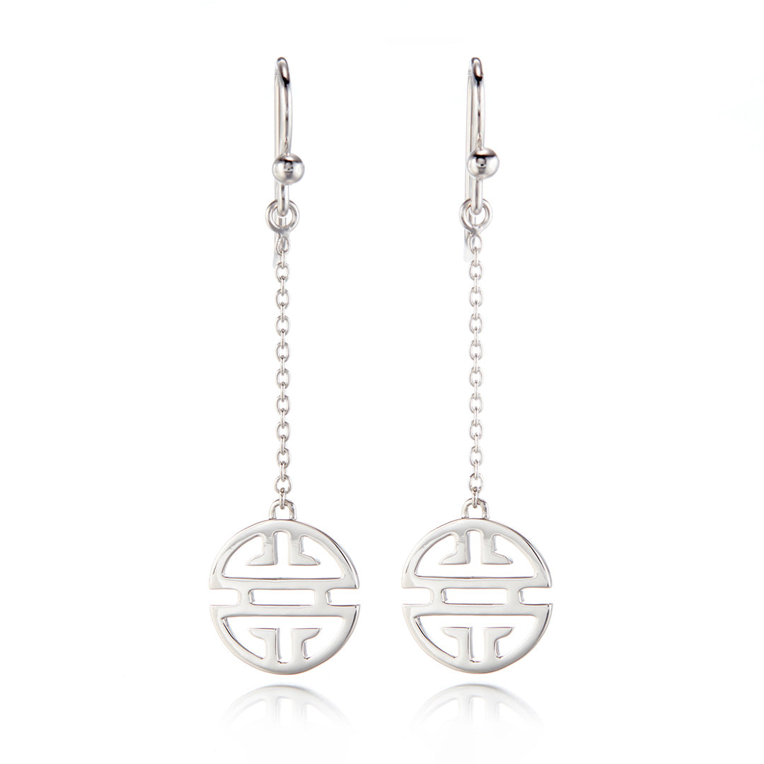 Sterling Silver Drop Chain Earrings for Women - Elegant Dangle Jewelry for Parties, Weddings & Everyday Wear