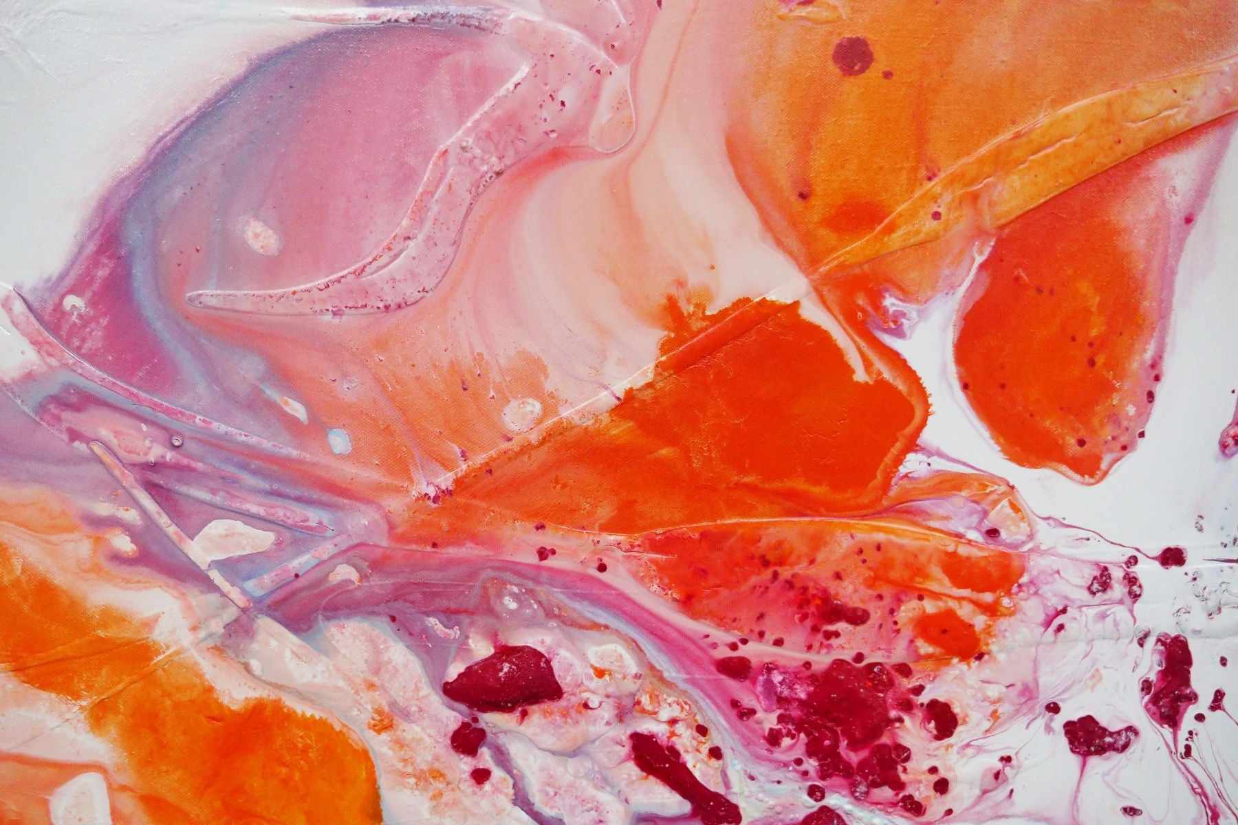 Vibrant Abstract Textured Painting - 240cm x 100cm Colour Melt Canvas Art | Perfect for Modern Living Room, Bedroom or Office Wall Decor