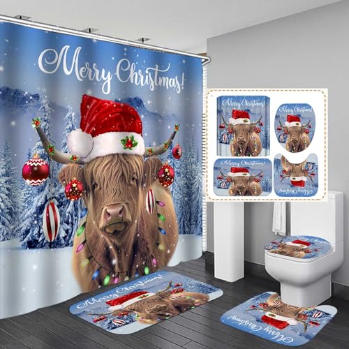 Cow With Christmas Hat