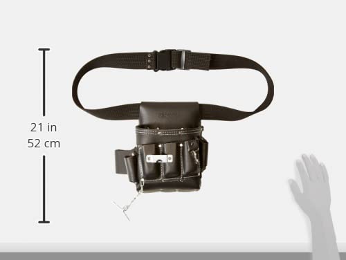 Heavy Duty Leather Tool Belt for Construction & Carpentry - 7 Pockets Work Utility Belt for Electricians, Plumbers & Handymen - Perfect for DIY Projects & Professional Job Sites