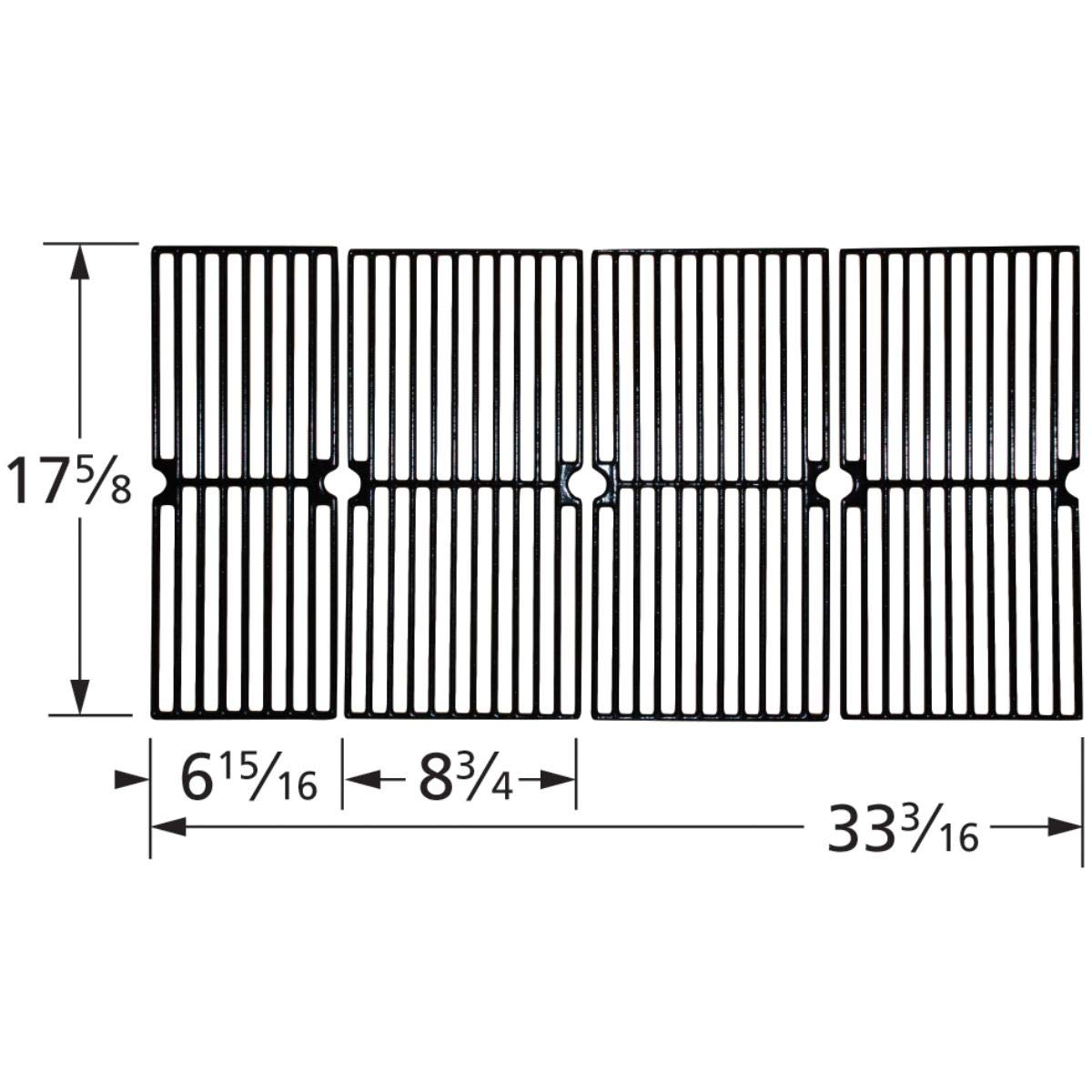 4-Piece Gloss Cast Iron Cooking Grid for Master Forge & Brinkmann 33