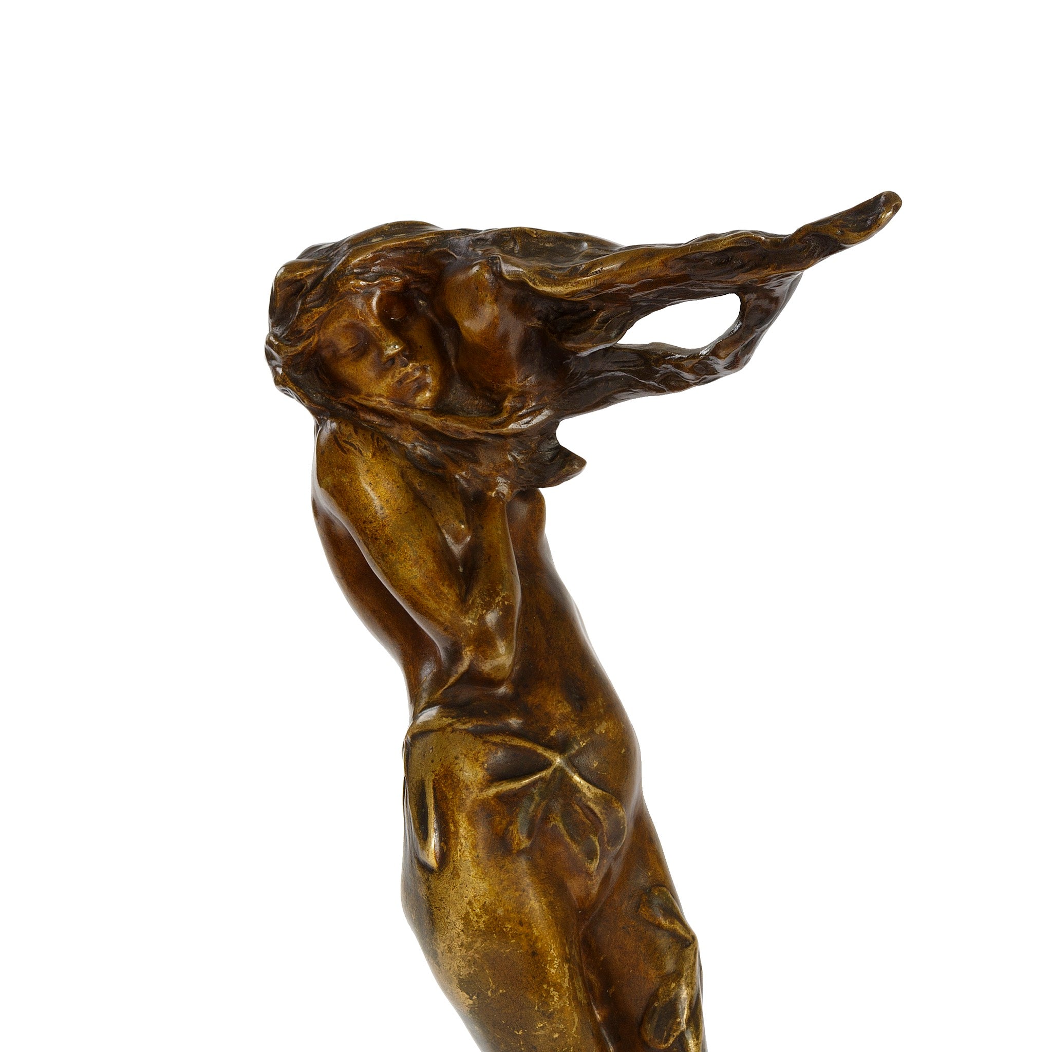 Bernhard Hoetger Le Vent Bronze Figurine Vide Poche - Elegant Decorative Tray for Jewelry & Keys | Perfect for Living Room, Bedroom, or Entryway Display