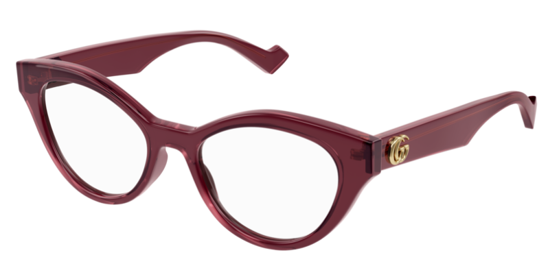 Gucci GG 0959O 003 Burgundy Cat Eye Women's Eyeglasses - Stylish Designer Frames for Women, UV Protection & Lightweight Comfort - Perfect for Work, Date Night & Everyday Wear