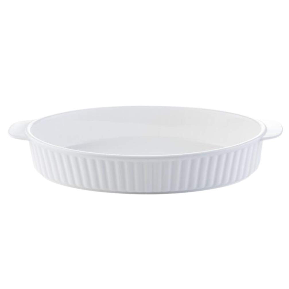 Premium Ceramic Baking Dish Set - 12 Inch Round Casserole Pan, Oven-Safe Lasagna Pan & Pie Dish for Baking, Roasting & Serving | Perfect for Family Dinners, Holiday Meals & Potluck Parties