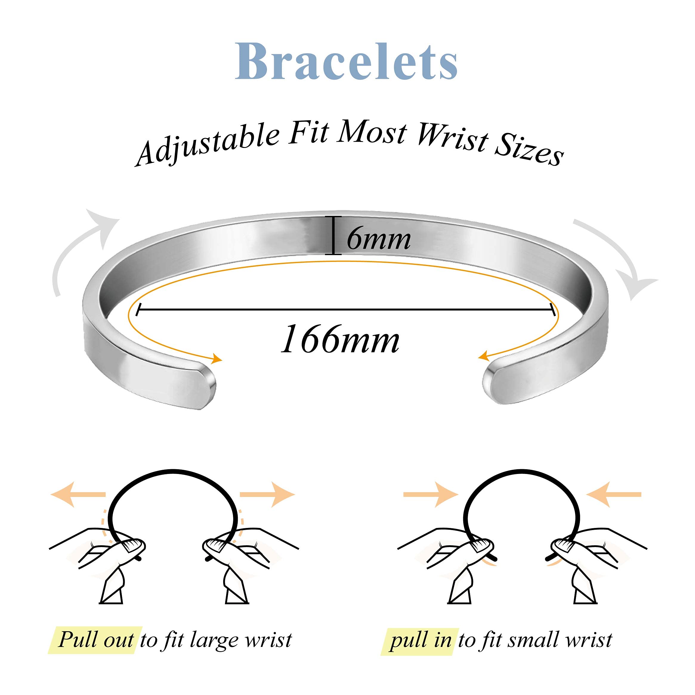 Inspirational Bracelet for Women - Personalized Engraved Birthday Gift for Her | Perfect for Mom, Wife & Special Occasions