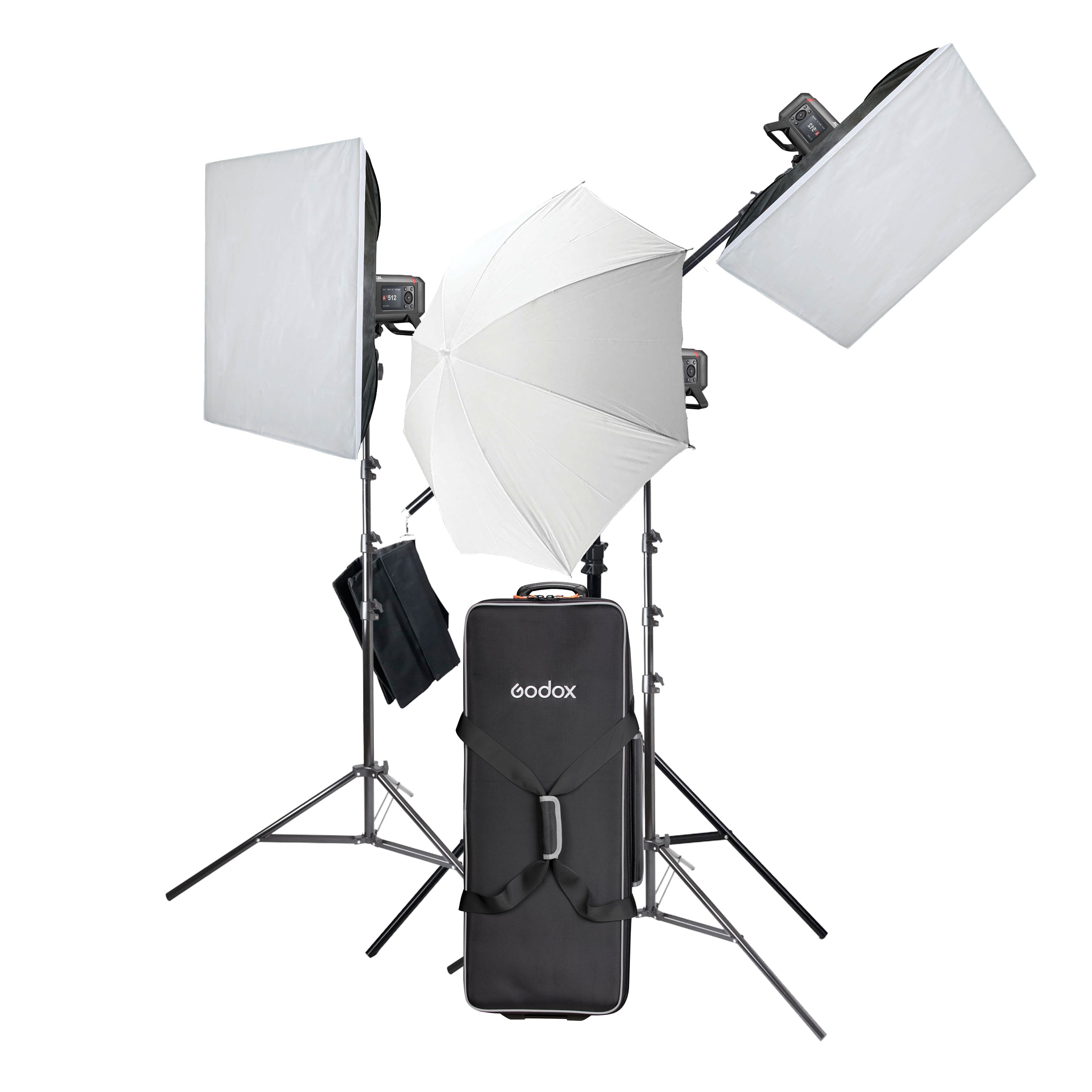 Godox AD600PRO II Portable Battery Powered Flash Strobe Light Kit with 3 Heads - Professional Photography Lighting for Studio, Outdoor & Event Shooting