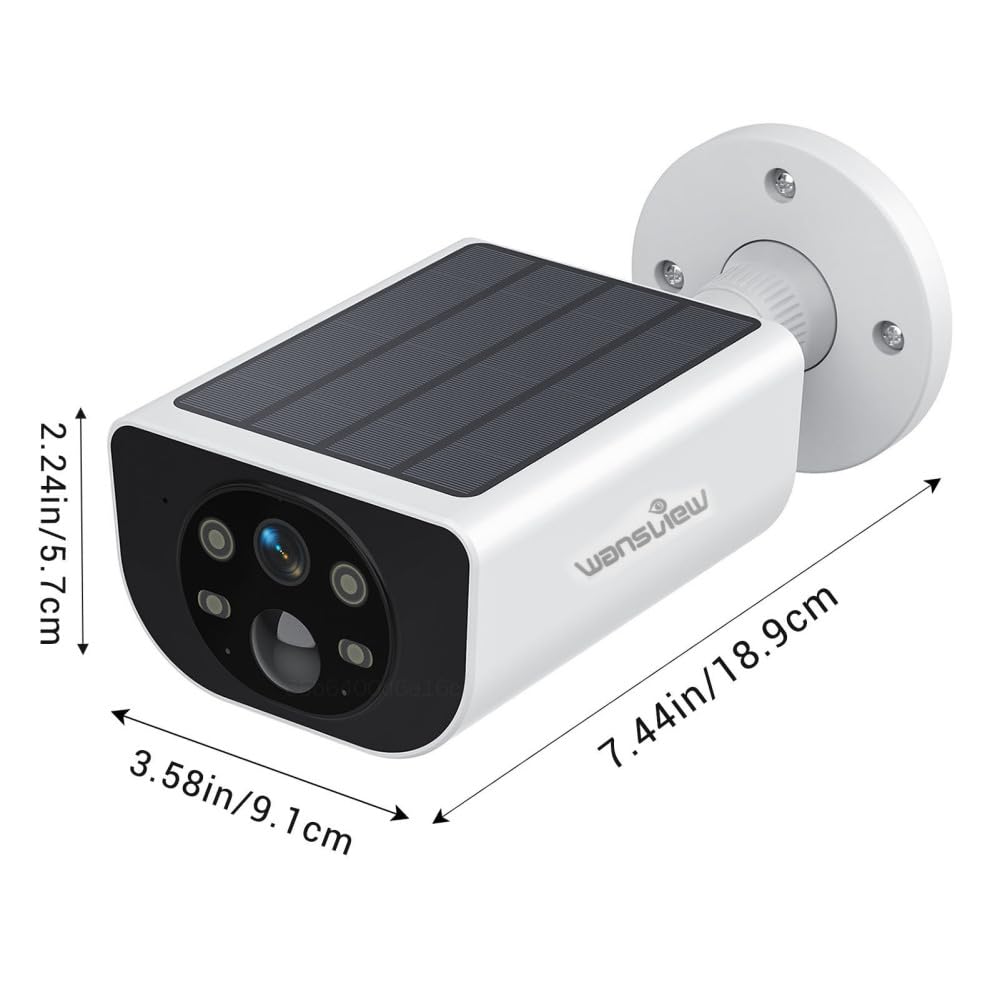 Outdoor Wireless Solar Security Camera - Waterproof, SD Card & Cloud Storage - Ideal for Home, School, Office & Public Spaces | 24/7 Surveillance & Motion Detection