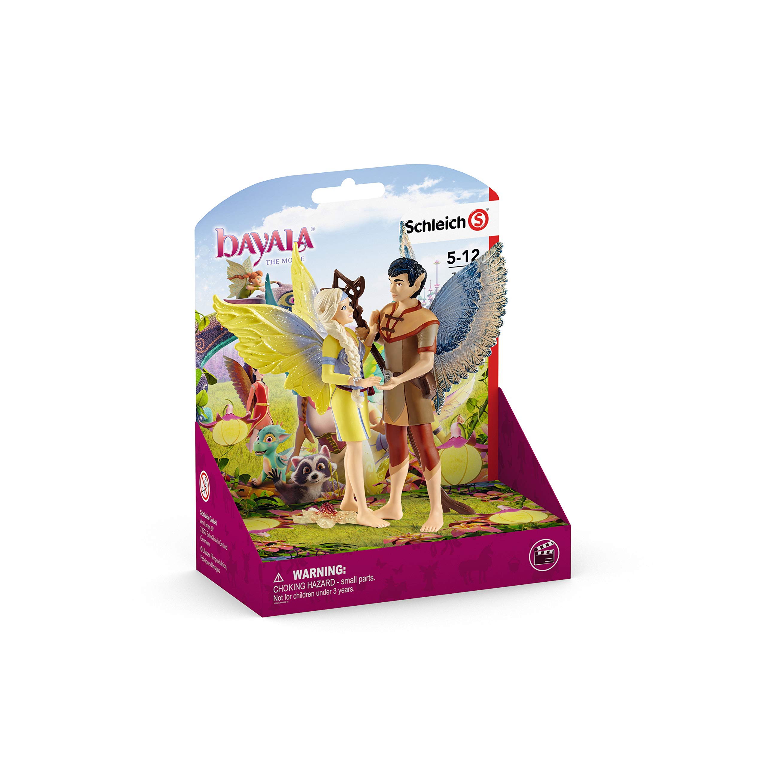 Schleich Bayala Movie Fairy Princess and The Unicorn Toy Set - Fairy Sera & Jaro Collectible Figurines for Kids Ages 5+ | Fantasy Play, Storytelling & Gift for Girls