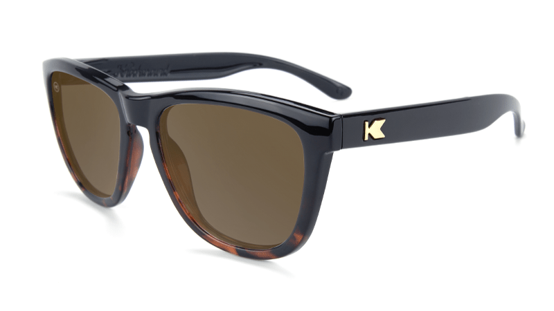 Premium Glossy Black & Tortoise Shell Fade Amber Sunglasses - Stylish UV Protection Shades for Outdoor Sports & Fashion