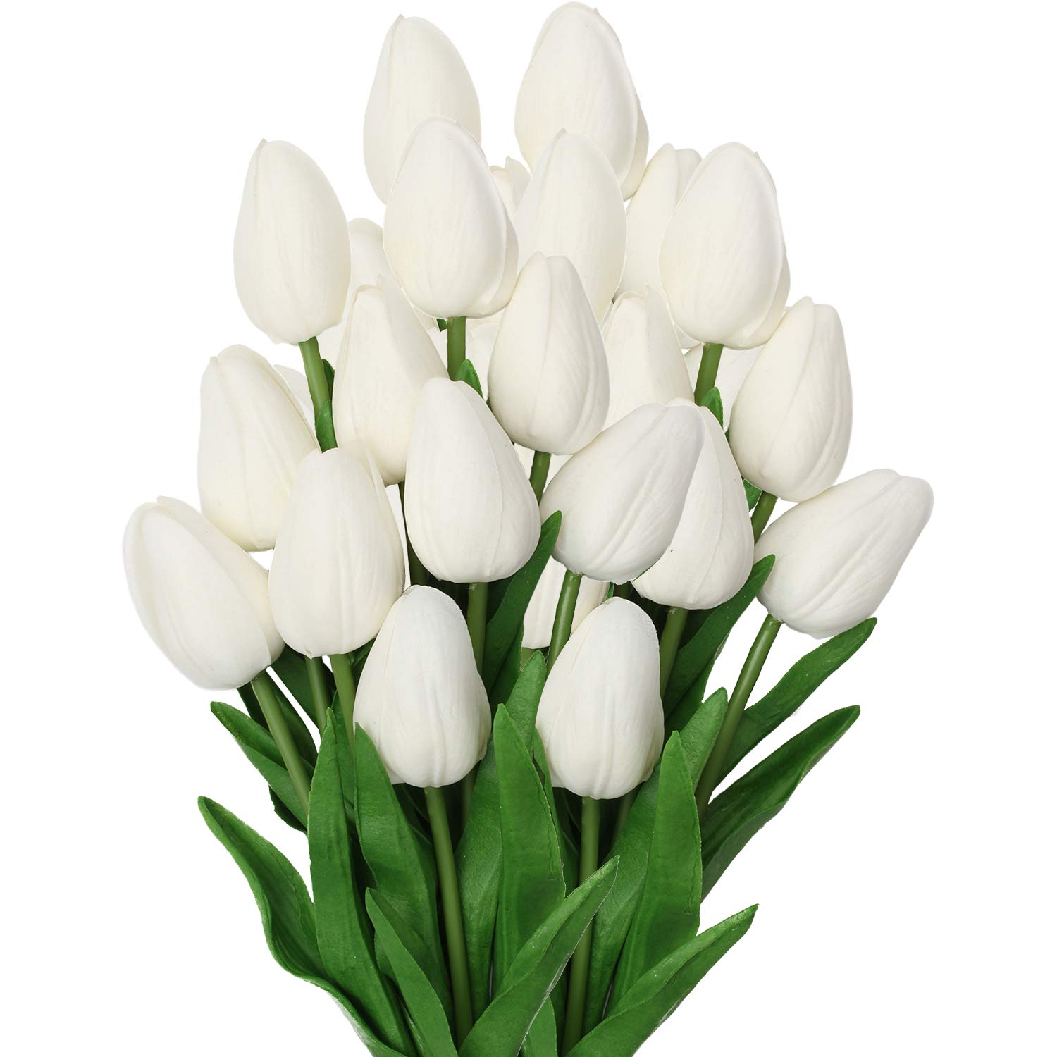 20 Pcs Real Touch Artificial Tulips - 13.5