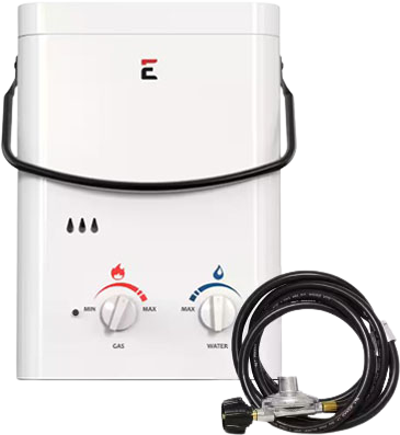 Eccotemp L5 1.5 GPM Portable Propane Tankless Water Heater with EccoFlo Pump - Outdoor Camping, RV, Cabin & Off-Grid Hot Water Solution - Open Box
