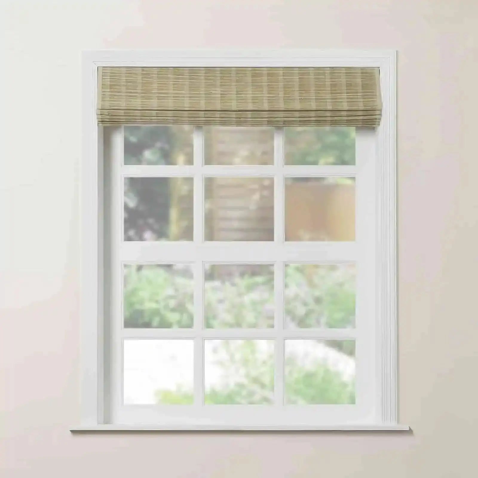 Rae Natural Ramie Bamboo Woven Shades - Series P | Eco-Friendly Window Coverings for Living Room, Bedroom & Patio | Light Filtering & UV Protection