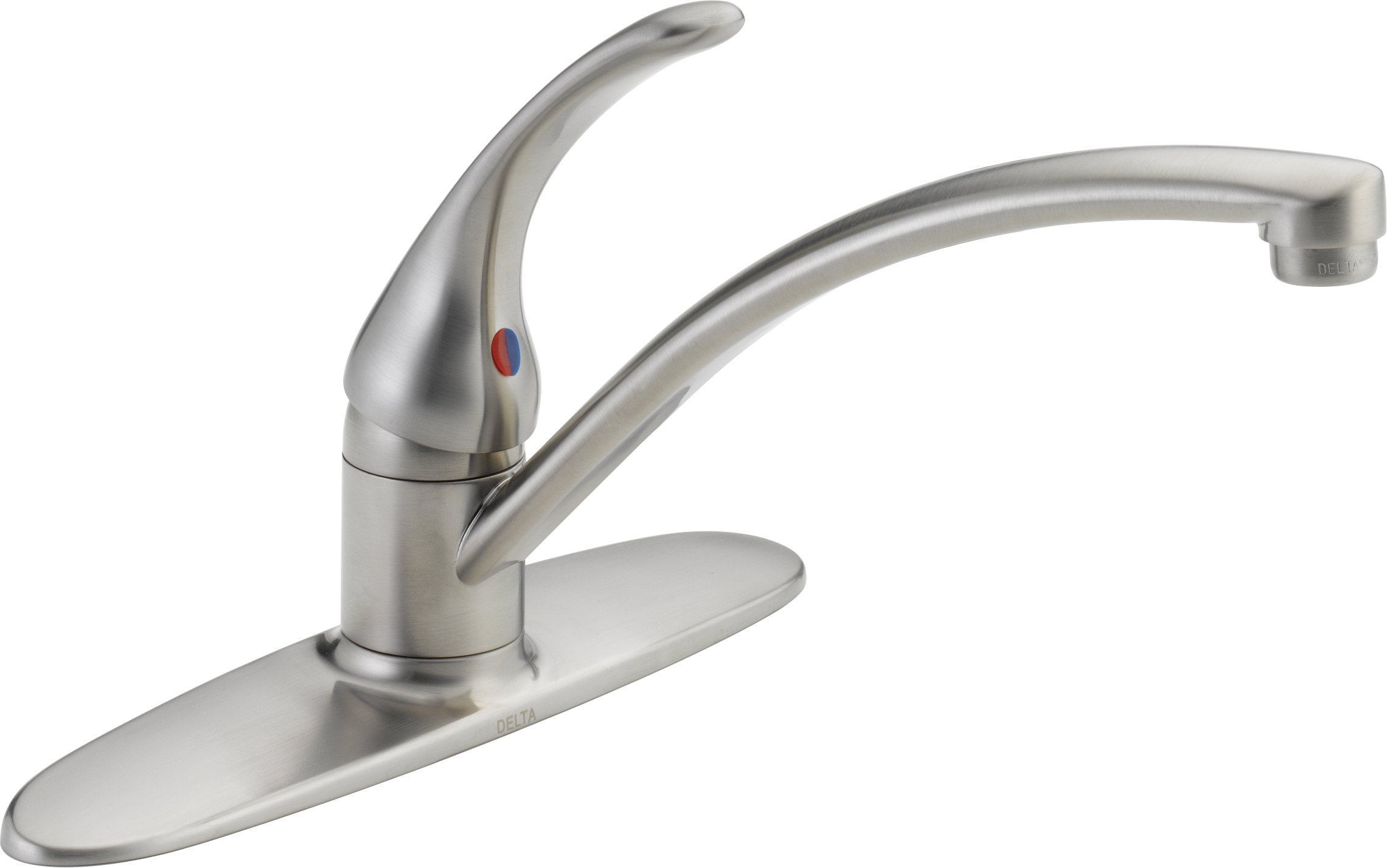 DELTA B1310LF-SS Stainless Steel Kitchen Faucet with Pull-Down Sprayer - Modern Design for Easy Dishwashing and Food Prep in Home Kitchens