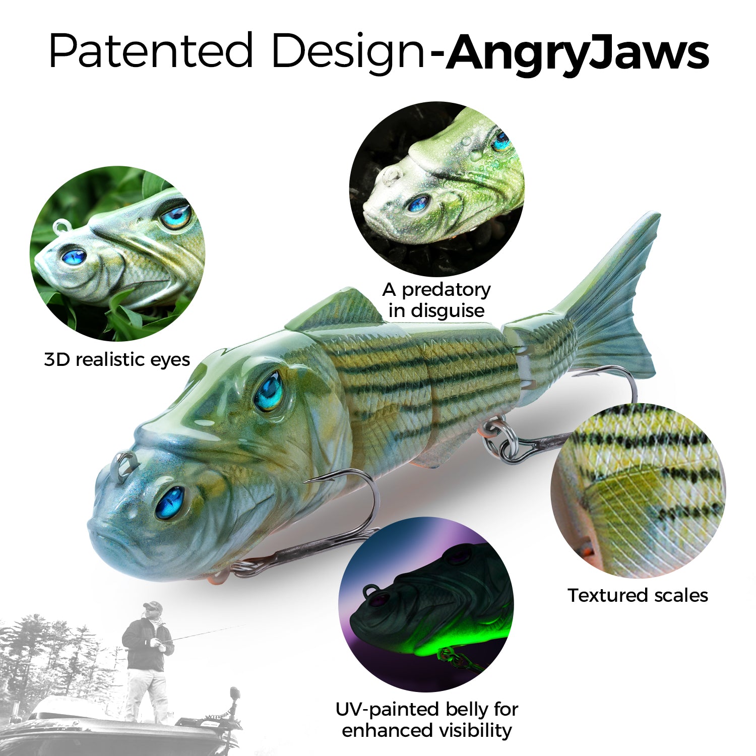 Premium M1 Metal Jointed Swimbait - Realistic Fishing Lure for Bass, Pike & Saltwater - Slow Sink Action for Deep Water & Shore Fishing