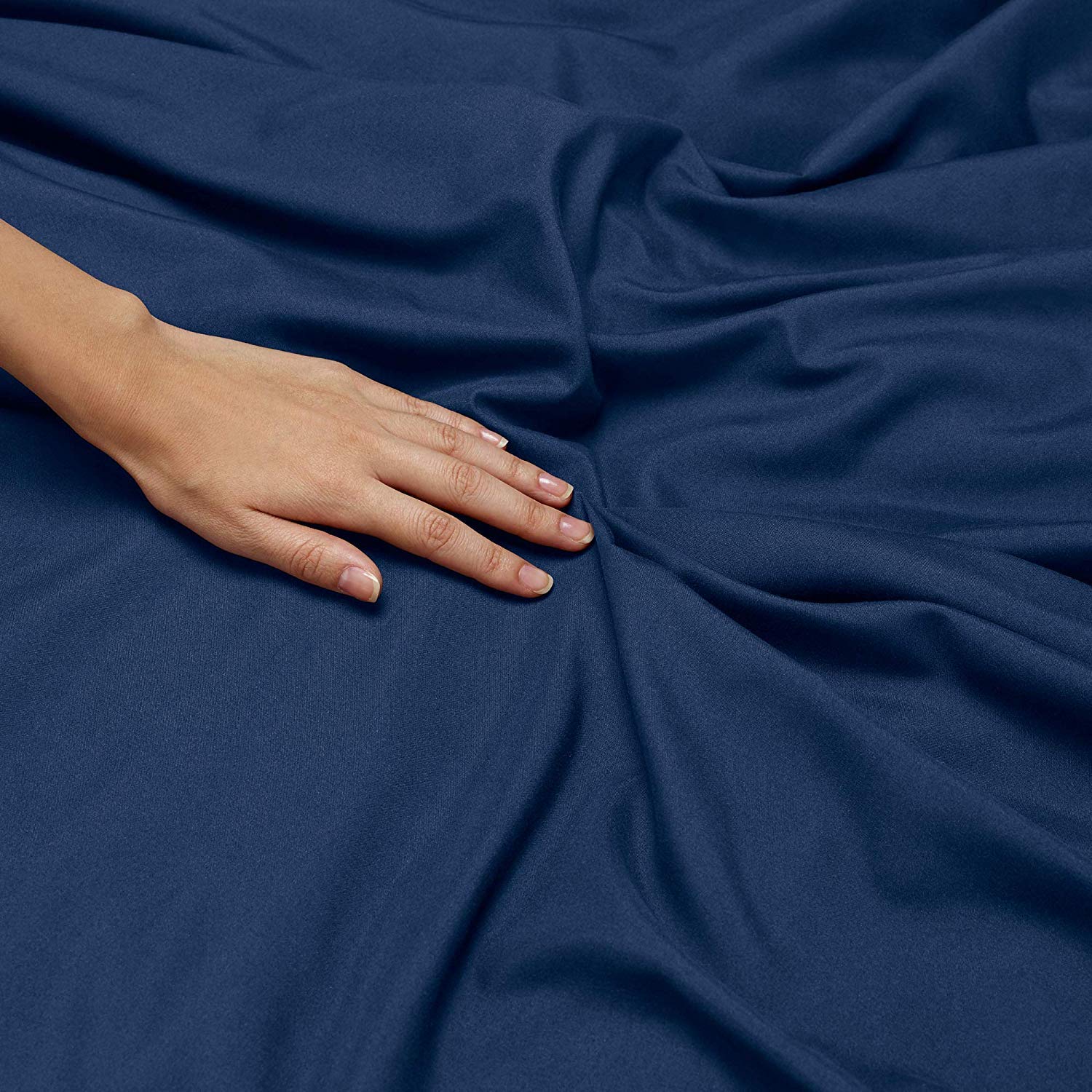 Premium 2-Piece Organic Cotton Bedding Set - 300 GSM, 500 Thread Count Duvet Cover & Comforter (Navy Blue, Full Size) - Soft & Breathable for All-Season Comfort - Perfect for Master Bedroom, Guest Room, or Dorm