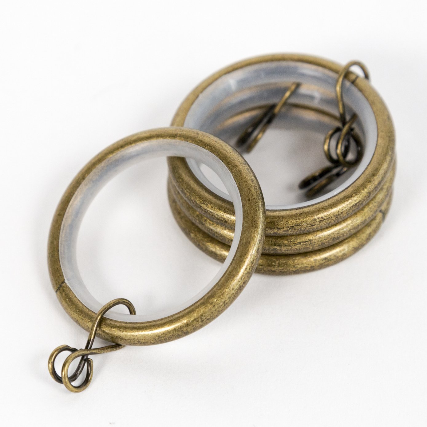 Premium Drapery Rings Set of 8 - Heavy Duty Curtain Hooks for Drapes & Sheers - Perfect for Living Room, Bedroom & Window Decor