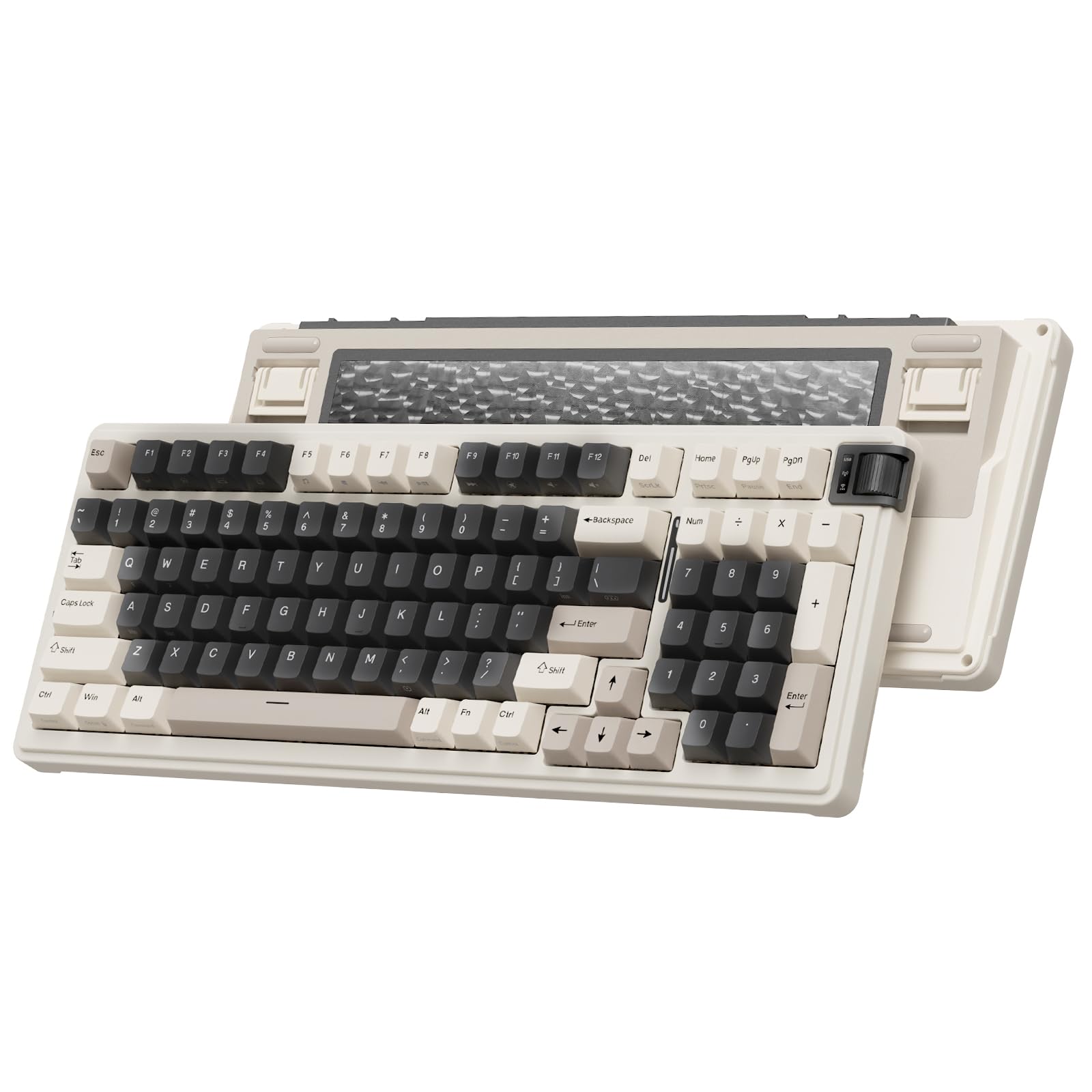 K98 Wireless Mechanical Gaming Keyboard - Triple Mode (Bluetooth 5.0/2.4Ghz/USB-C) with RGB Backlit, Hot-Swappable Switches & Gasket Mount | Pre-Lubed Linear Switches | Customizable via Software | Perfect for PC Gaming, Office Work & Typing Enthusiasts