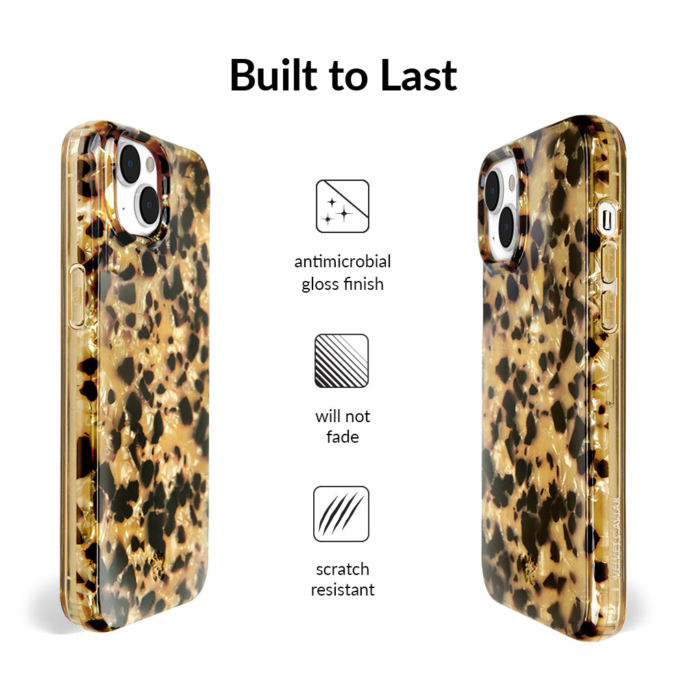 Stylish Blonde Tortoise Shell iPhone Case - Trendy & Durable Phone Cover for iPhone [Model] - Perfect for Everyday Use, Work & Travel