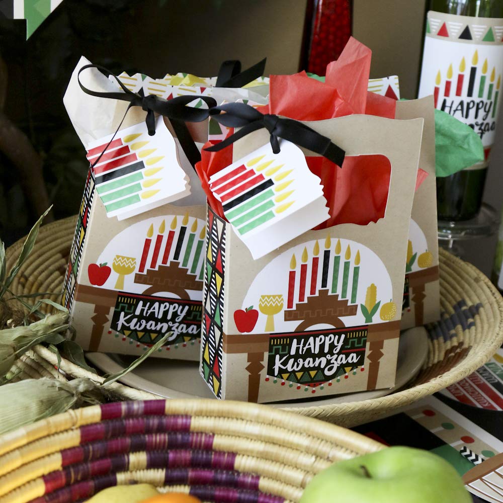 Happy Kwanzaa African Heritage Party Favor Boxes - Set of 12 for Holiday Celebrations, Family Gatherings & Cultural Events