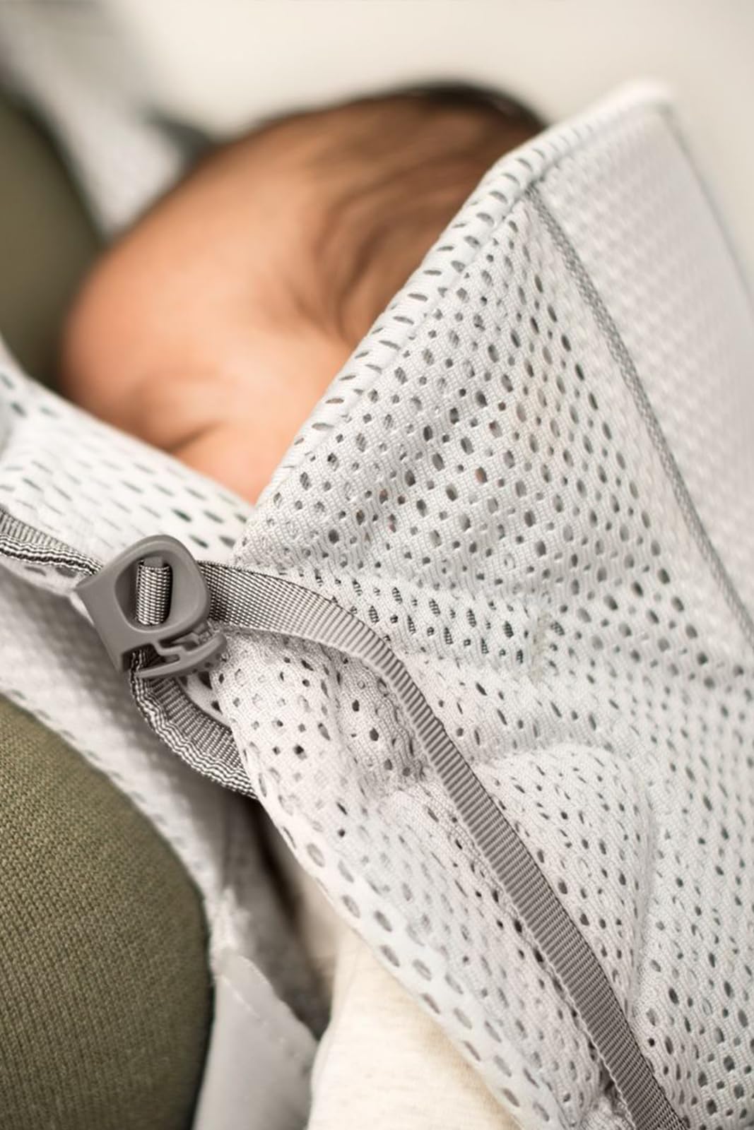 BabyBjörn New Baby Carrier One Air 2019 Edition - Breathable Mesh Infant Carrier, Silver, One Size (Pack of 1) | Ergonomic Design for Hands-Free Babywearing, Perfect for Walking, Shopping & Outdoor Adventures
