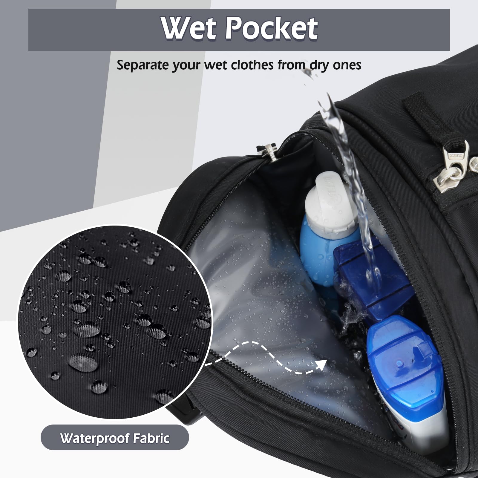 Small Gym Bag for Women & Men - Waterproof Mini Duffle Bag for Workout, Yoga, Sports, Travel, Overnight Weekender & Dance | Lightweight & Durable | Perfect for Gym, Fitness Class, Weekend Getaways & Dance Practice (Black)