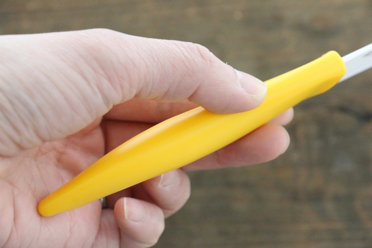 MT Fine Ceramic Kitchen Knife for Kids - 4.1 Inch Safe Non-Slip Handle, Perfect for Children's Cooking Classes & First Kitchen Tools (Ideal for Slicing Fruits, Vegetables & Soft Foods)