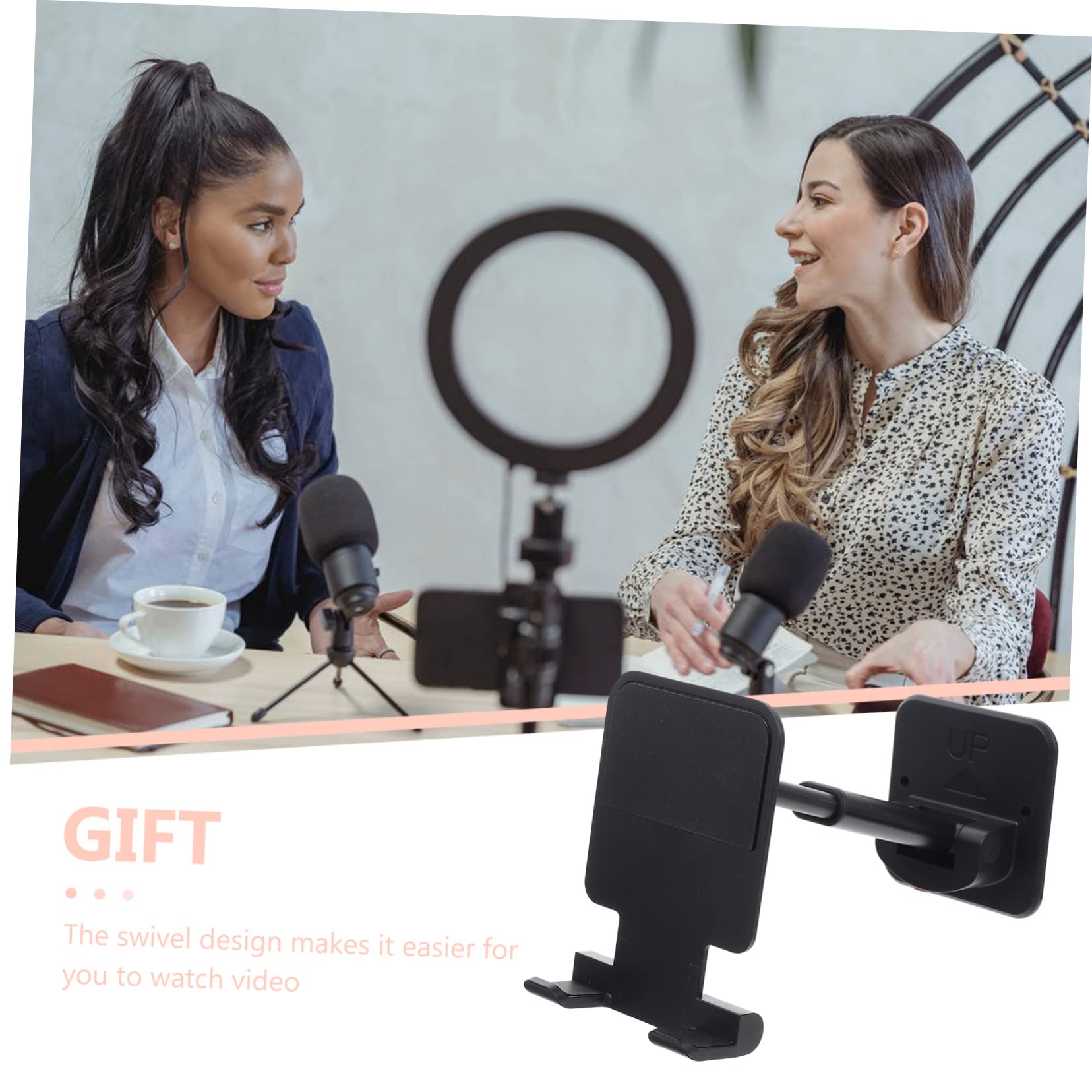 HOMSFOU 2-Pack Rotating Phone Stand Holder - 360° Adjustable Phone Mount for Desk, Car & Table - Perfect for Watching Videos, Video Calls & Hands-Free Use