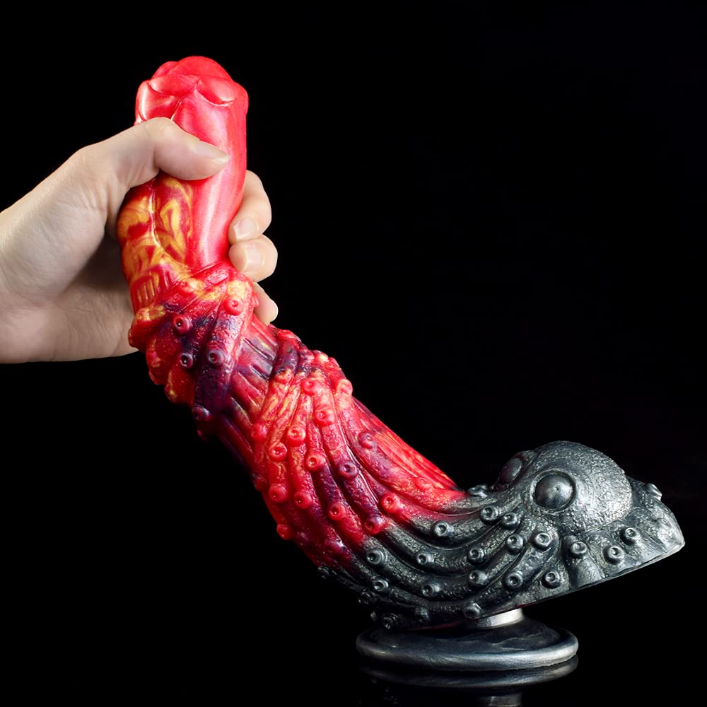 BeHorny Liquid Silicone Alien/Fido Dildo with Suction Cup - Premium Sex Toy for Adults | Perfect for Solo Play, Couples & BDSM Scenes