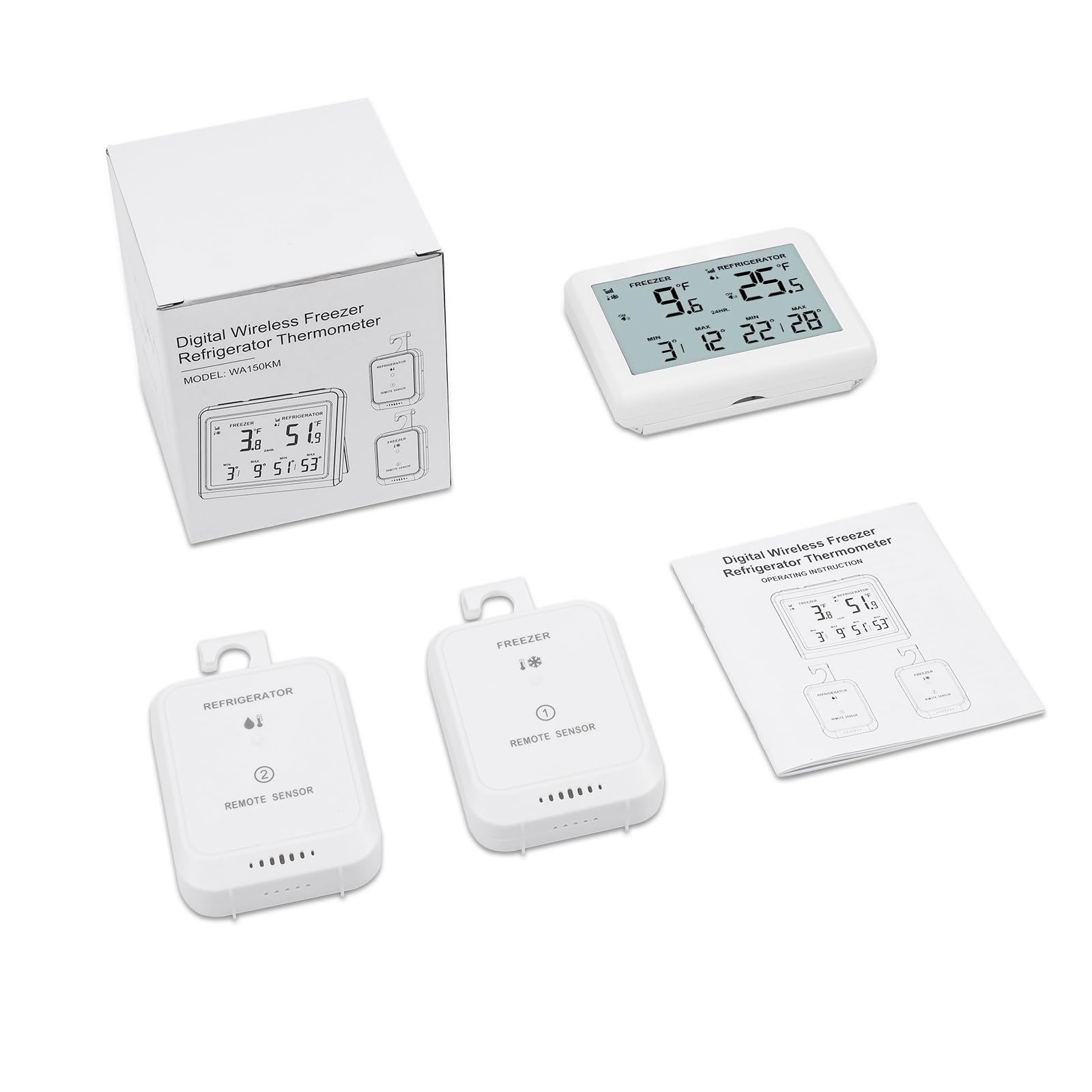 Digital Refrigerator Thermometer with Alarm - 3.7