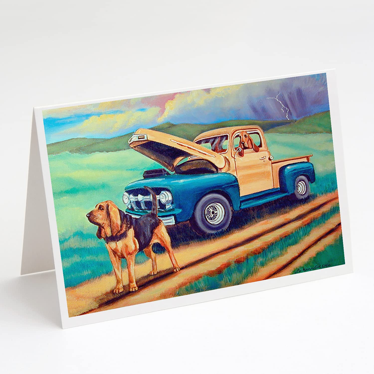 Premium Blank Greeting Cards with Envelopes - Pack of 8 A7 Size (5x7) Whimsical Bloodhound Design Note Cards | Perfect for Birthdays, Thank You Notes & Special Occasions