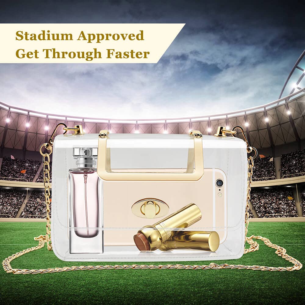 COROMAY Clear Crossbody Bag for Women - Stadium Approved Purse for Concerts & Events