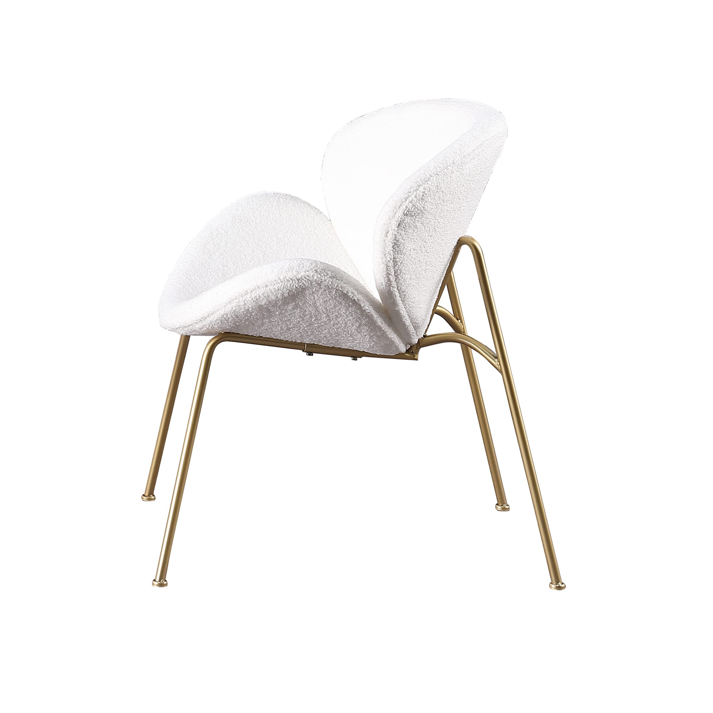 2 Pack Velvet Dining Chairs with Golden Legs - Modern Side Chairs, Curved Back Vanity Chair & Comfortable Reading Chair for Bedroom, Living Room, Kitchen - Perfect for Dining, Lounging & Home Decor