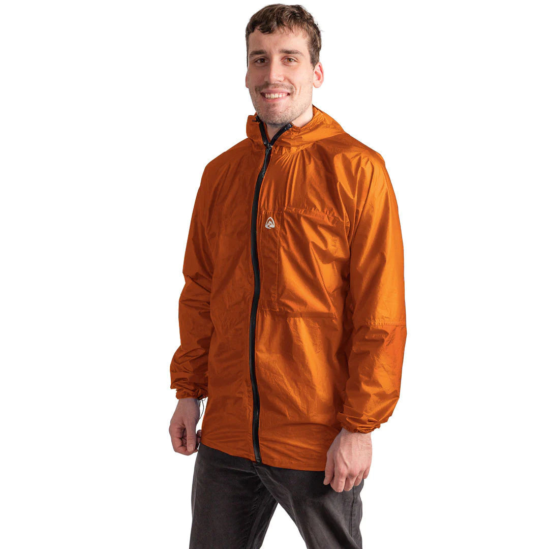 Vertice Men's Waterproof Rain Jacket - Lightweight, Windproof, Breathable Outdoor Shell - Burnt Orange, XX Large - Perfect for Hiking, Camping & Travel