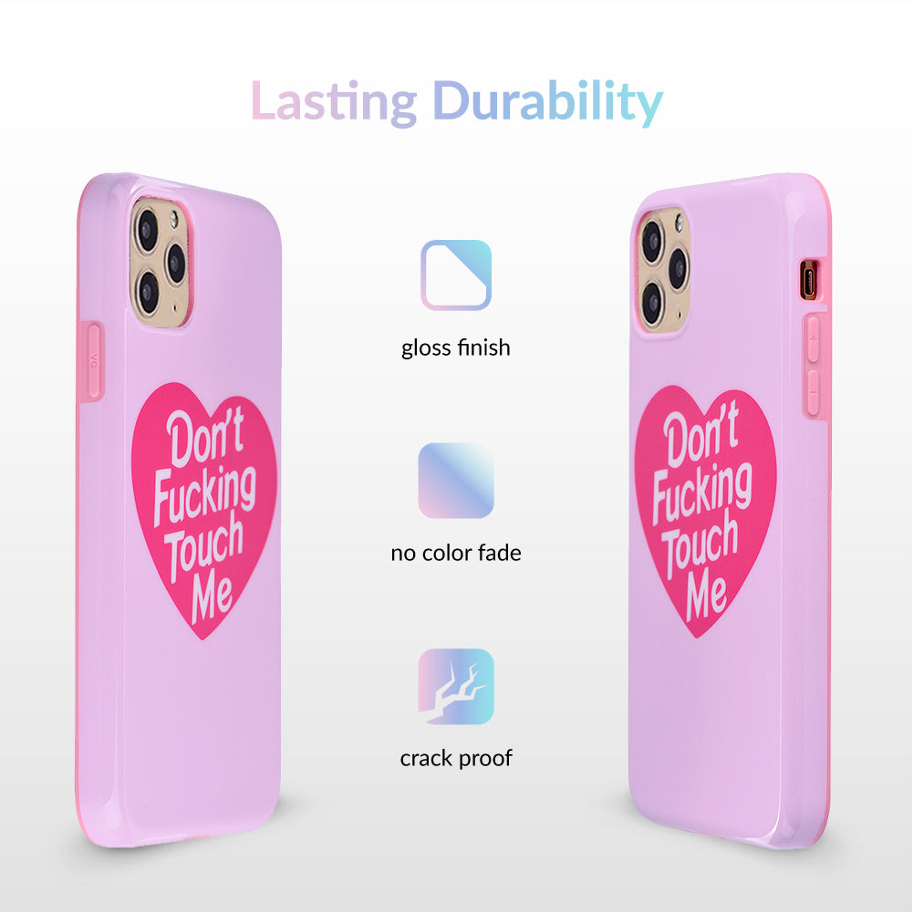 Don't Touch Me iPhone Case - Funny Protective Cover for iPhone 12/13/14/15 Pro Max - Perfect for Office, School & Everyday Use