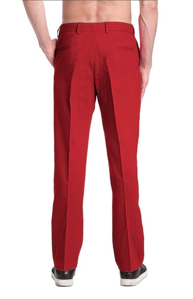 LIBODU Men's Slim Fit Suit Pants - Formal & Casual Dress Trousers for Wedding, Office, Holiday Party | Flat Front Straight Leg Business Pants for Men | Perfect for Work, Special Occasions & Everyday Wear