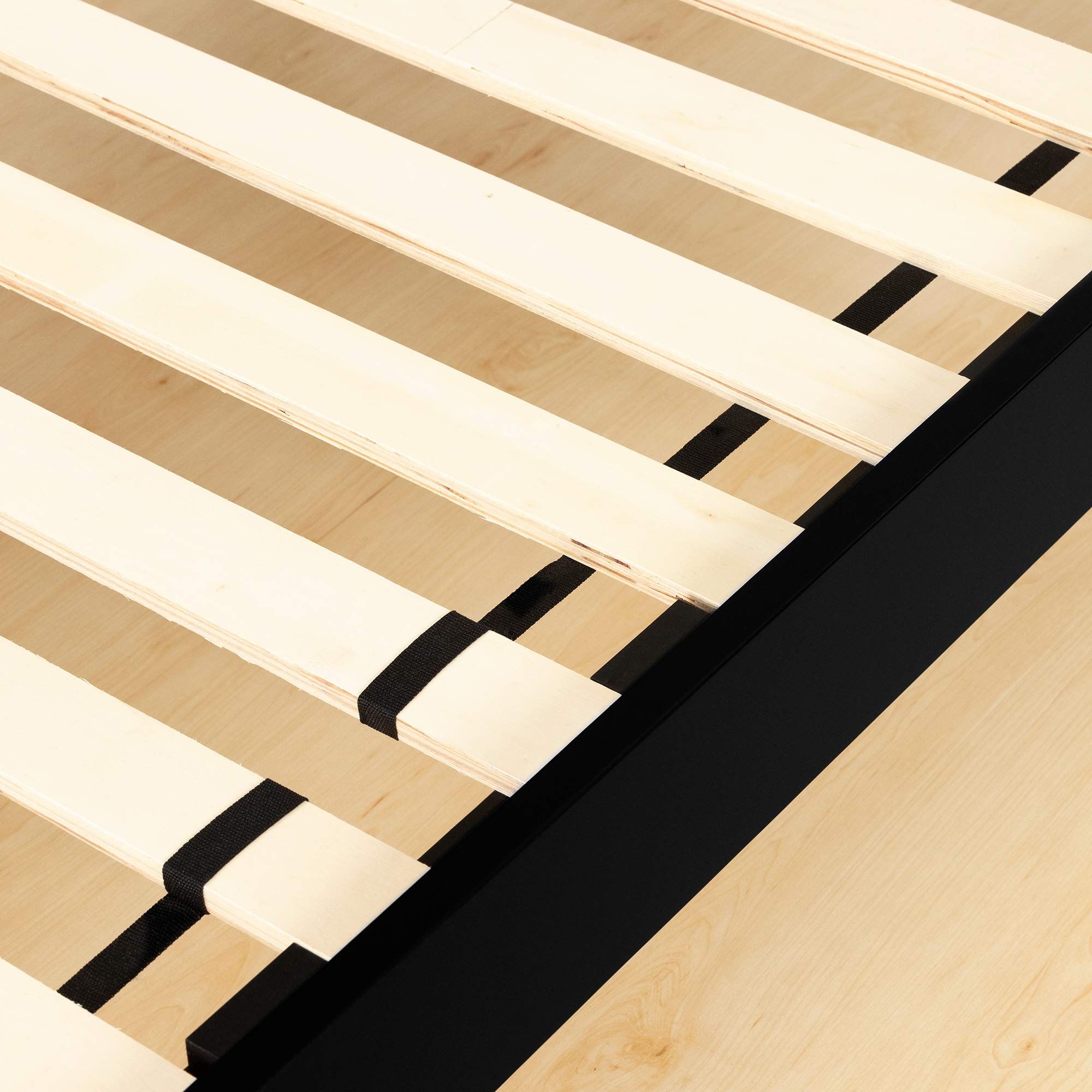 South Shore Vito Twin Platform Bed Frame - Black Wooden Bed for Kids & Teens - Perfect for Small Bedrooms & Dorm Rooms