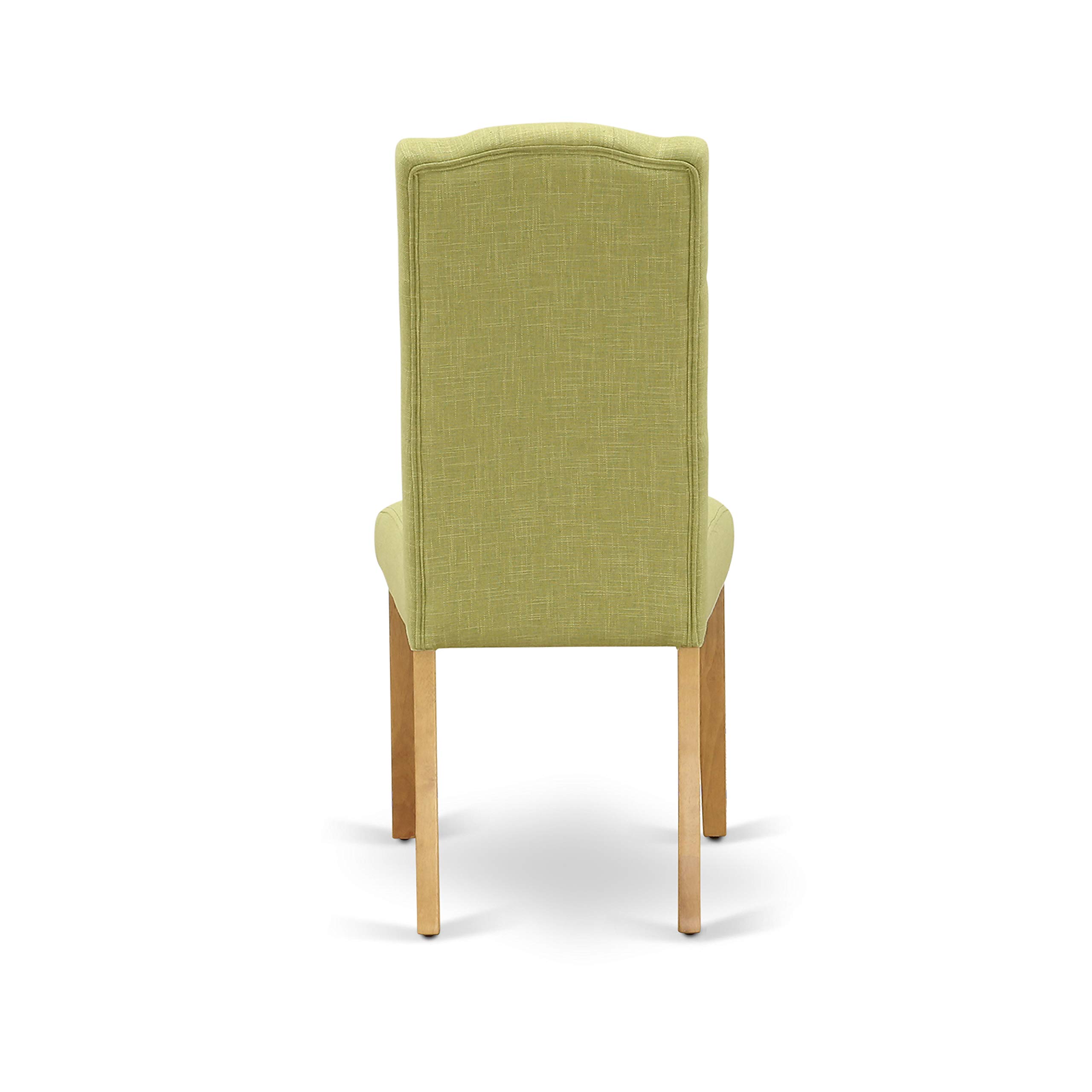 East West Furniture 7-Piece Oak Dining Room Set - 36x60 Inch Rectangle Table & 6 Limelight Linen Upholstered Chairs - Perfect for Family Dinners & Entertaining Guests