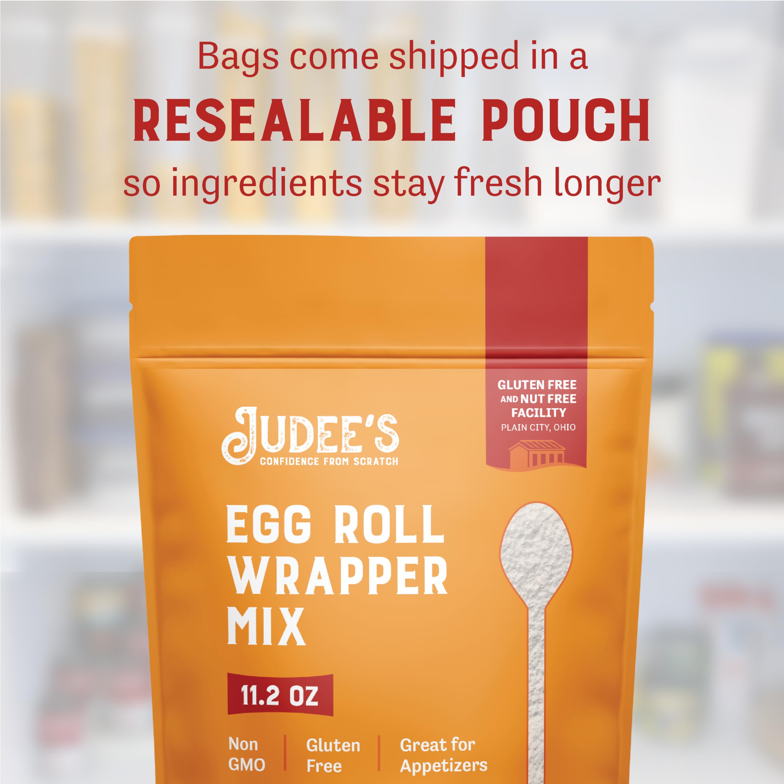 Gluten-Free Egg Roll & Wonton Wrapper Mix - 11oz for Frying & Steaming - Perfect for Asian Appetizers