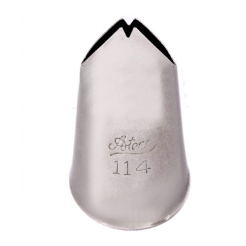 Ateco 114 Stainless Steel Piping Tube & Decorating Tip for Cake Leaf Design - 5/8 Inch Professional Baking Tool for Cupcakes, Cookies & Pastry Decorating
