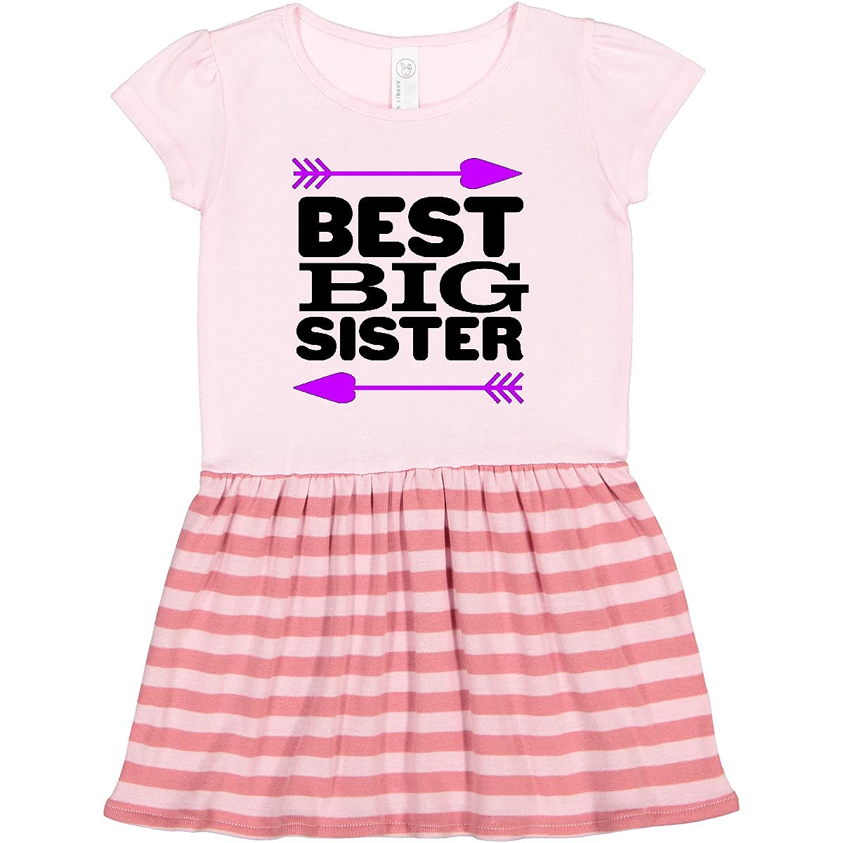 Inktastic Best Big Sister Toddler Dress - Cute Sibling Matching Outfit for Family Photos & Special Occasions