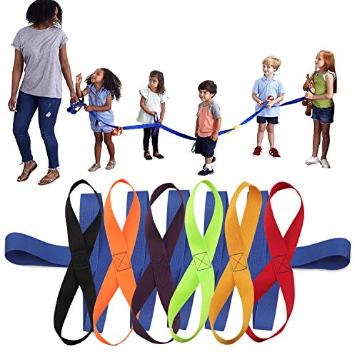 **Colorful Toddler Walking Rope for Preschool & Daycare – Safe Outdoor Walking Aid for Kids with Handles (12 Children + 2 Teachers) – Blue | Perfect for Field Trips, Classroom Walks & Playground Safety**