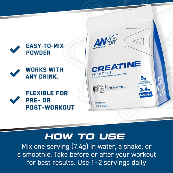 Applied Nutrition Creatine + Peptide Supplement 444g - Muscle Recovery & Strength Boost for Athletes & Fitness Enthusiasts