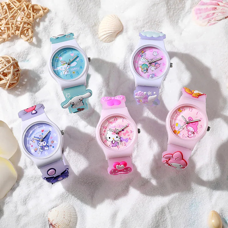 Sanrio Hello Kitty Anime Wrist Watch for Women & Girls - Cute Pink Digital Watch with Adjustable Band, Perfect for School, Work, and Everyday Fashion Accessory
