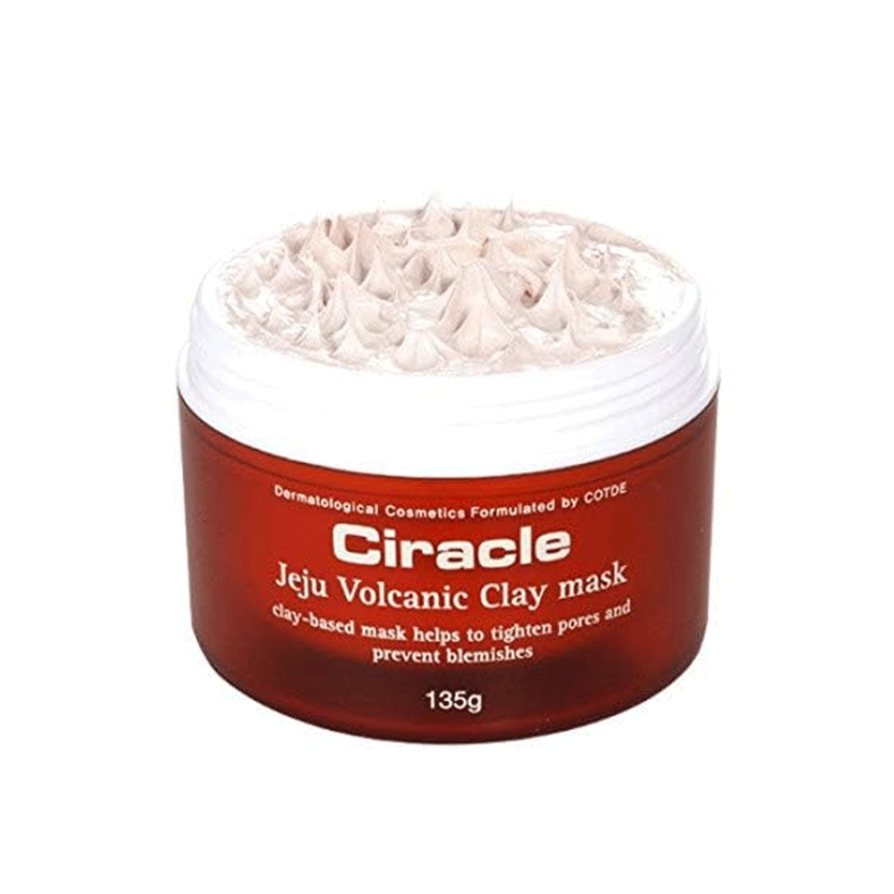 Ciracle Jeju Volcanic Clay Mask 135g - Deep Cleansing Pore Minimizer for Acne & Blackheads | Korean Skincare for Oily & Combination Skin | Perfect for Spa Night & Self-Care Routine