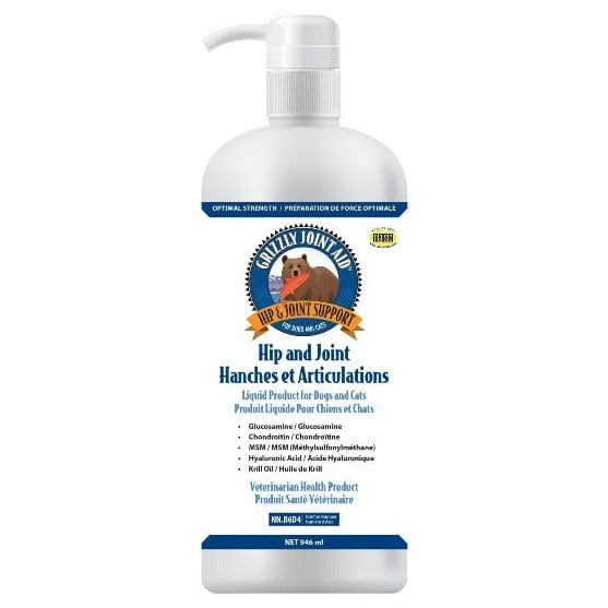 Grizzly Joint Aid Hip & Joint Support Liquid for Dogs & Cats - Advanced Mobility Formula for Senior Pets & Active Animals - Supports Healthy Joints & Cartilage - Ideal for Arthritis & Post-Surgery Recovery