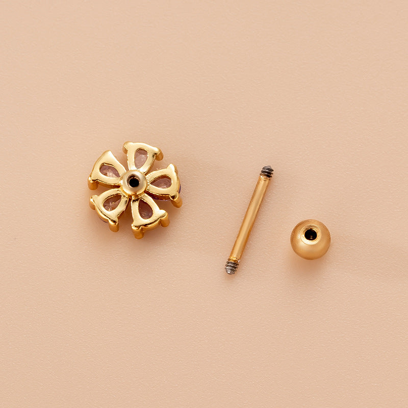 20G Hypoallergenic Fruit-Shaped Cartilage Earrings - Conch Stud & Helix Piercing Jewelry for Women | Perfect for Everyday Wear & Special Occasions | HSPJ773