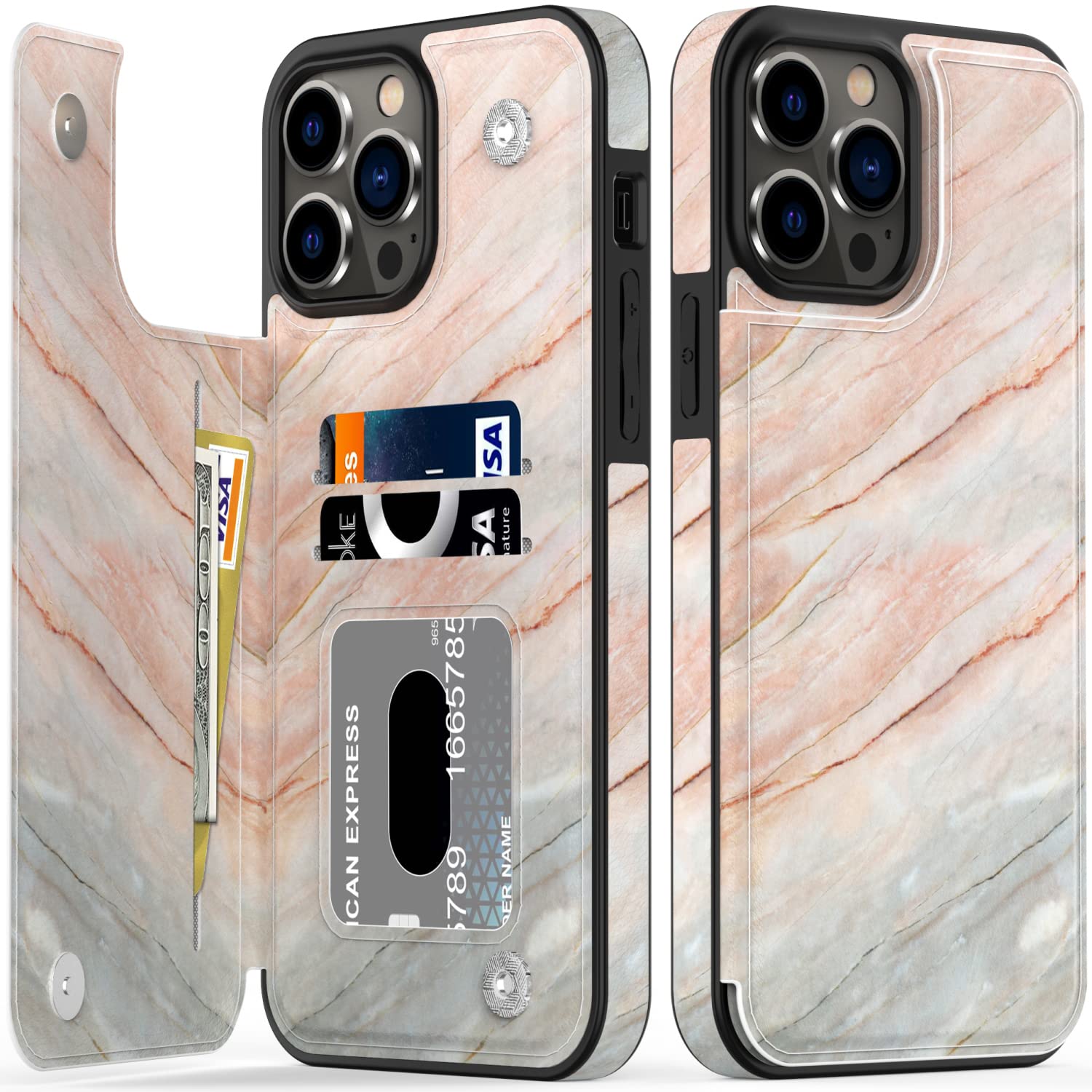 Premium Leather Wallet Case for iPhone 13 Pro 6.1