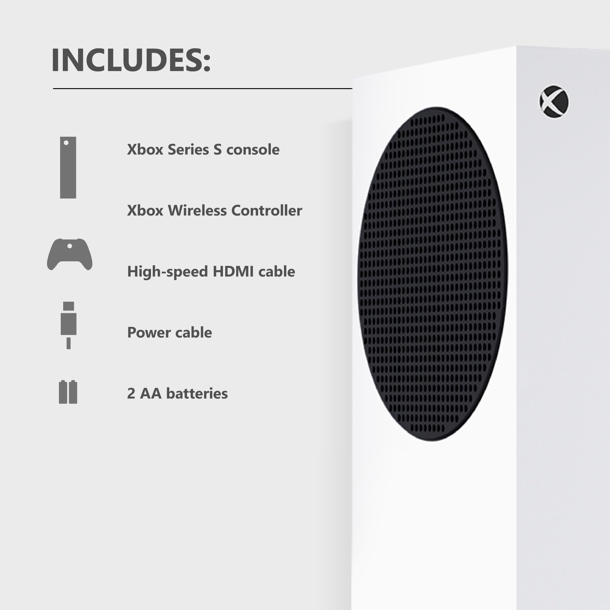 Microsoft Xbox Series S 512GB SSD Gaming Console with Wireless Controller - 120FPS, 10GB RAM, HDR, Velocity Architecture - Perfect for 4K Streaming, Online Multiplayer & Family Entertainment