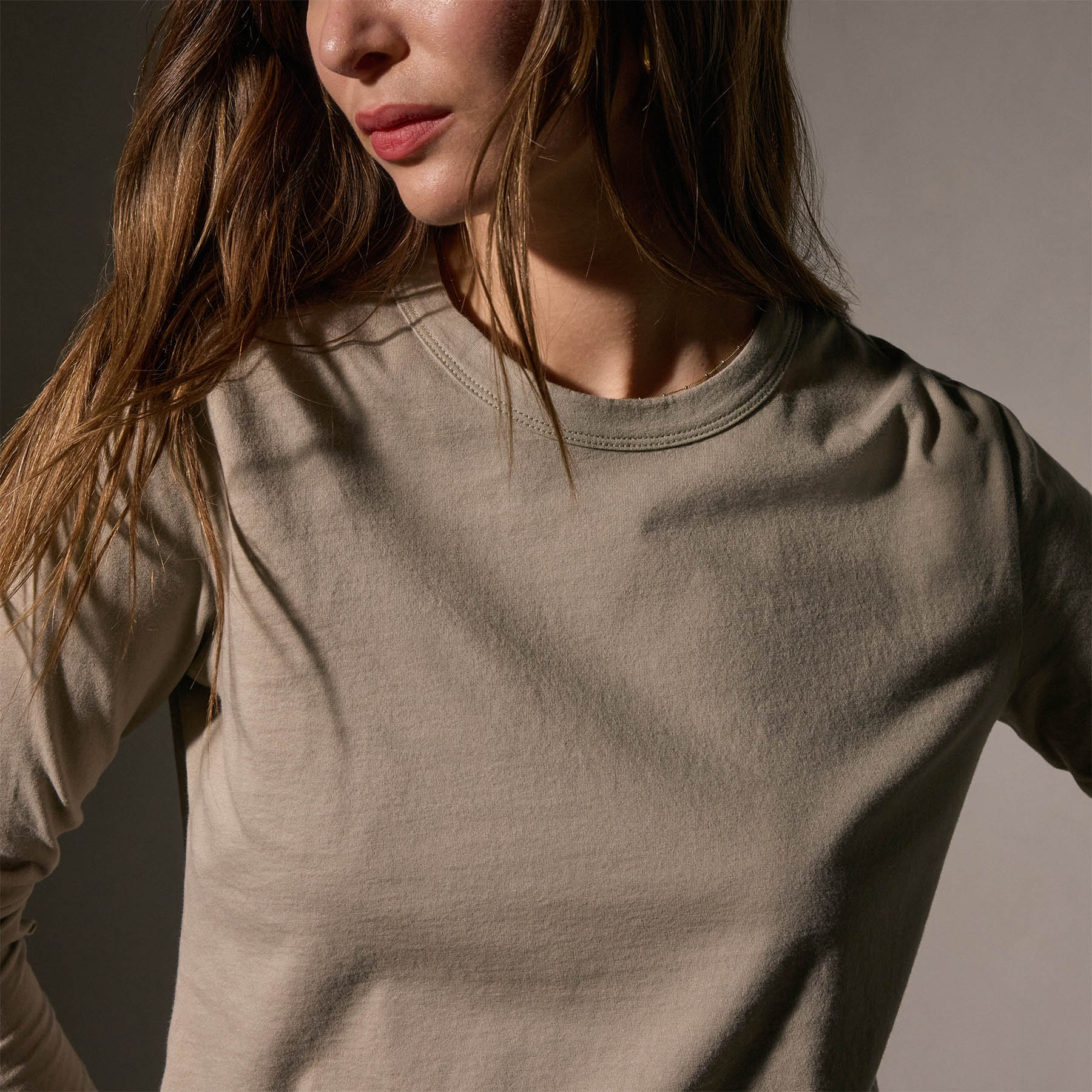 Premium Brushed Elevated Jersey Long Sleeve T-Shirt for Women - Soft & Comfortable Casual Wear - Perfect for Layering, Workouts, and Everyday Outfits